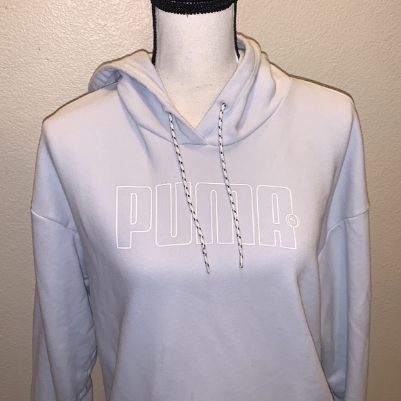 Puma Rebel Terry Woman’s Hoodie Sweatshirt Arctic ice - Picture 5 of 11
